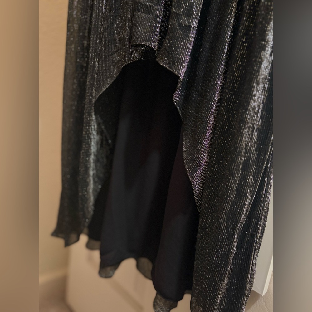 IRO Rolienae Ruffled Metallic Chiffon Midi Dress - Picture 7 of 9